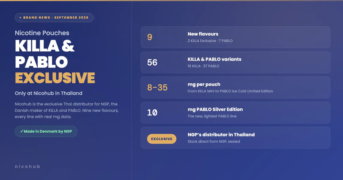 KILLA & PABLO in Thailand: Exclusive to Nicohub, Plus 9 New Flavors