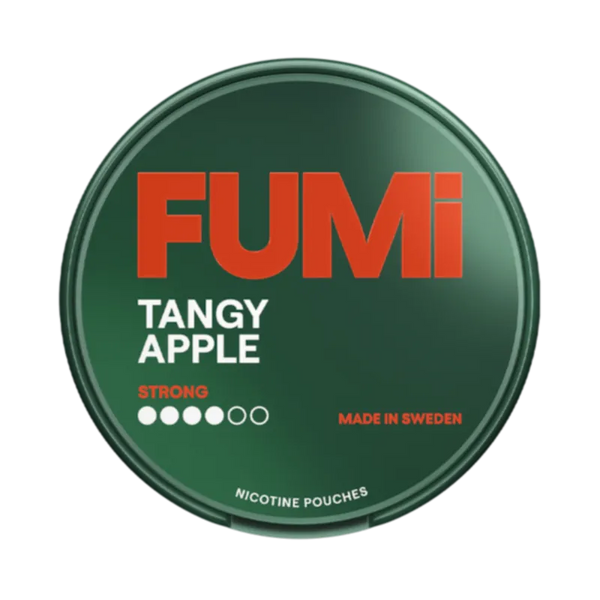 Front view of FUMI Tangy Apple nicotine pouch – 8mg strength with sour apple flavor