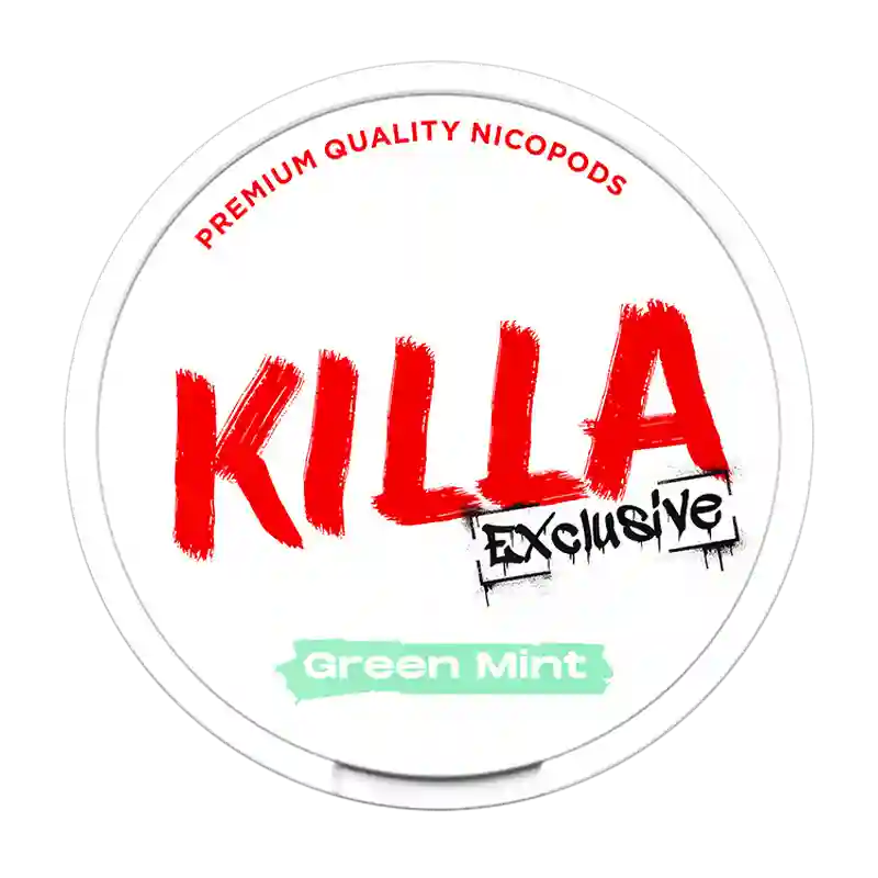 KILLA Exclusive Green Mint – Fresh and crisp green mint in premium 16 mg nicotine pouches.