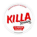 KILLA Exclusive Tropical Punch – Fruity tropical punch blend in strong 16 mg nicotine pouches.