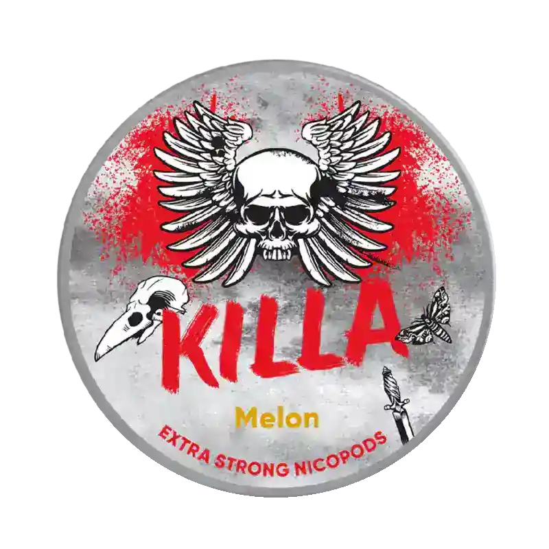 Front View of KILLA Melon nicotine pouch -12.8mg strength with melon flavour