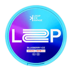 LOOP Blueberry Ice Strong – Bold blueberry flavor with an icy kick, Swedish-made nicotine pouches delivering 9.4 mg of nicotine.