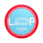 Front view of LOOP Ice Cool Mint Hyper Strong nicotine pouch – hyper strong with refreshing ice mint flavor. 