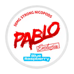 PABLO Exclusive Blue Raspberry – Extra strong 50 mg nicotine pouches bursting with bold blue raspberry taste.