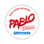 Front view of PABLO Exclusive 50mg nicotine pouches with frosty mint flavor 