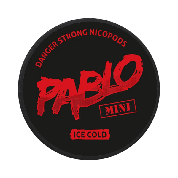 Front view of PABLO mini ice cool - 15mg strength with mint flavor