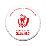 Siberia -80°C Super Slim pouch in white with roaring bear design, made in Sweden.