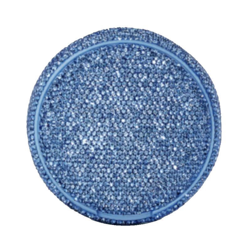 Front view of SKY KELLY sparkling can – shimmering blue crystal-styled design