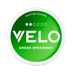 Velo Green Spearmint nicotine pouch front view