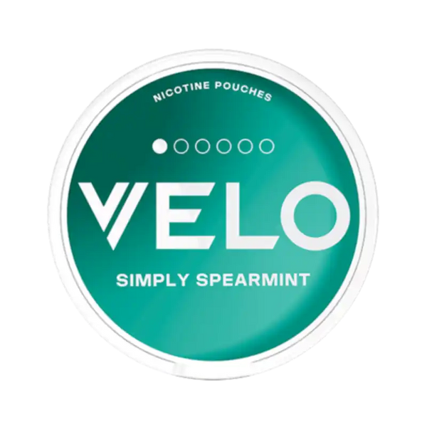 ถุงนิโคติน VELO Simply Spearmint มินิ – รสมินต์สดชื่น รูปแบบขาวล้วนดิสครีท