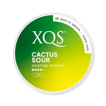 Front view of XQS Cactus Sour nicotine pouch – 8mg strength with sour tangy cactus note and citrus flavor.