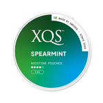 Front view of XQS Spearmint Strong nicotine pouch – 8mg strength with cooling spearmint flavor.