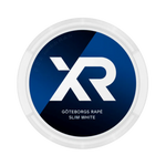 Front view of XR Göteborgs Rapé Slim White snus – classic Swedish flavor in a slim white portion